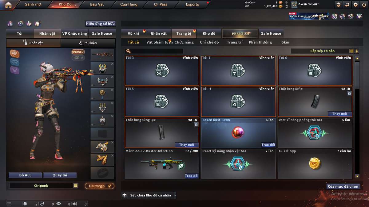 shop acc cf uy tin gia re